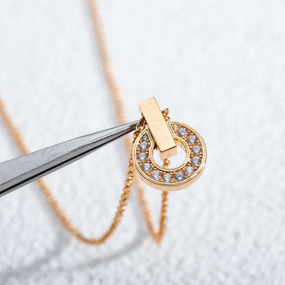 [Windsor Jewelry]GARI NECKLACE PINK GOLD DIAMOND
