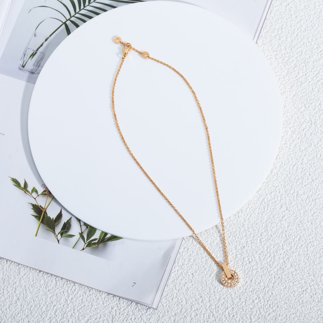 [Windsor Jewelry]GARI NECKLACE PINK GOLD DIAMOND