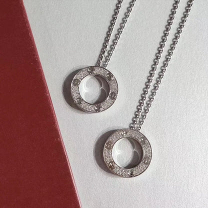 [Windsor Jewelry]LOVE NECKLACE ADJUSTABLE SILVER