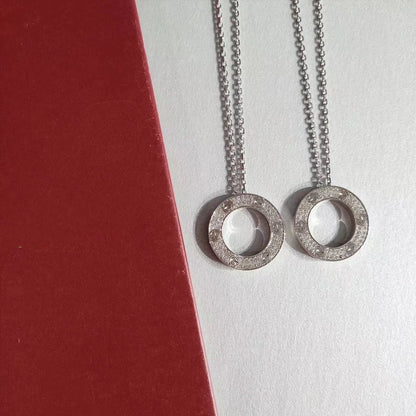 [Windsor Jewelry]LOVE NECKLACE ADJUSTABLE SILVER
