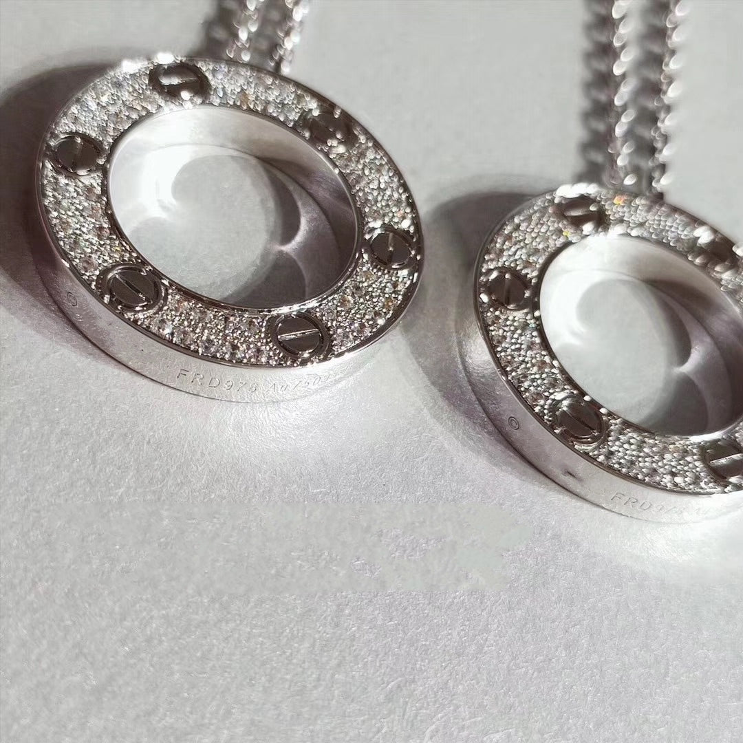 [Windsor Jewelry]LOVE NECKLACE ADJUSTABLE SILVER