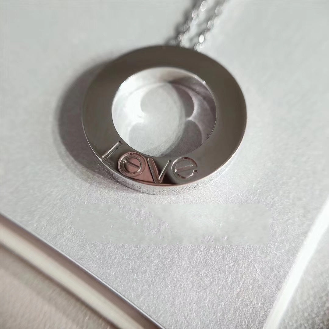 [Windsor Jewelry]LOVE NECKLACE ADJUSTABLE SILVER