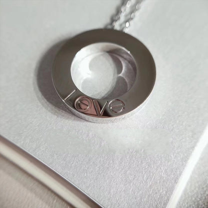 [Windsor Jewelry]LOVE NECKLACE ADJUSTABLE SILVER