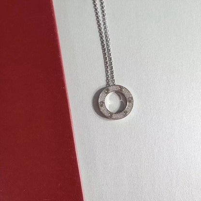 [Windsor Jewelry]LOVE NECKLACE ADJUSTABLE SILVER