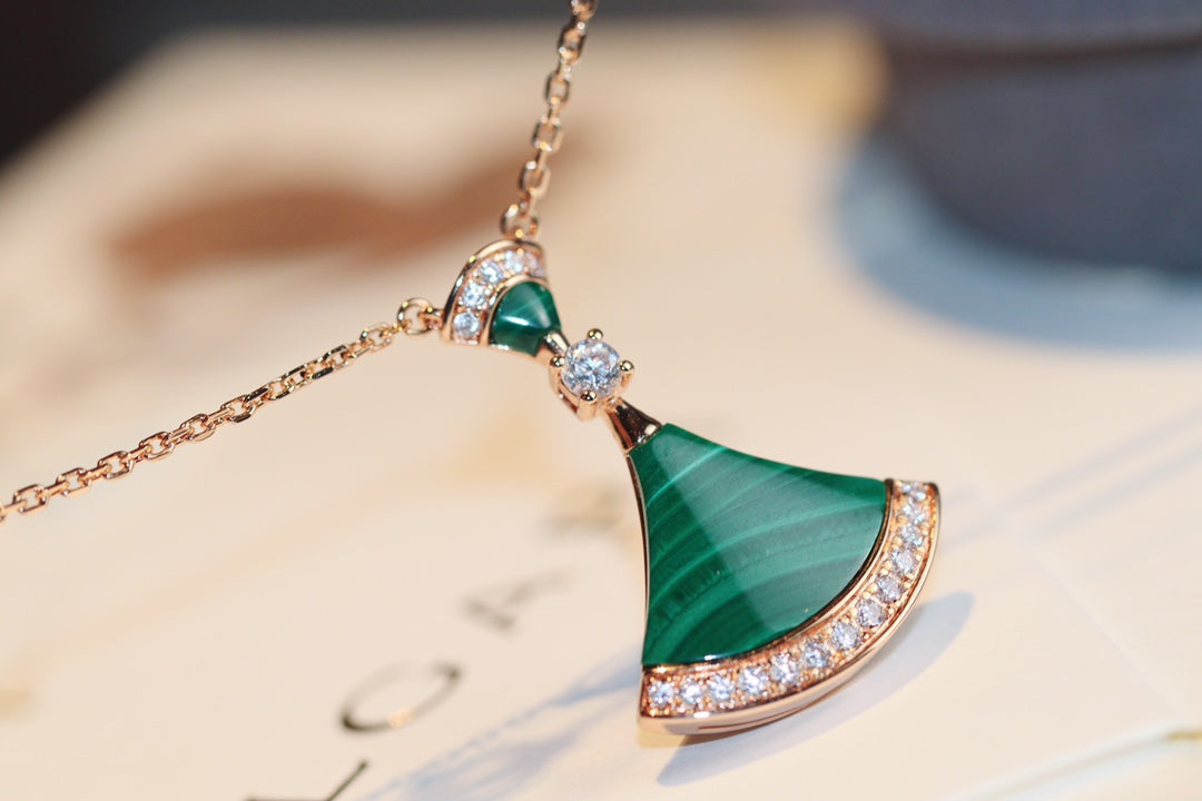 [Windsor Jewelry]DREAM NECKLACE MALACHITE DIAMOND