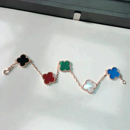 [Windsor Jewelry]CLOVER 5 MOTIFS MULTICOLOR  BRACELET