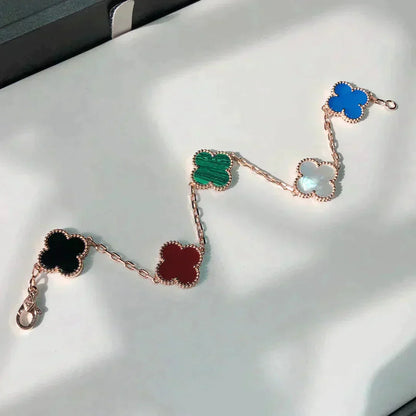 [Windsor Jewelry]CLOVER 5 MOTIFS MULTICOLOR  BRACELET