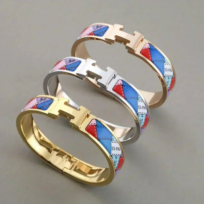 [Windsor Jewelry]H BRACELET DOTTED BORDER 12MM