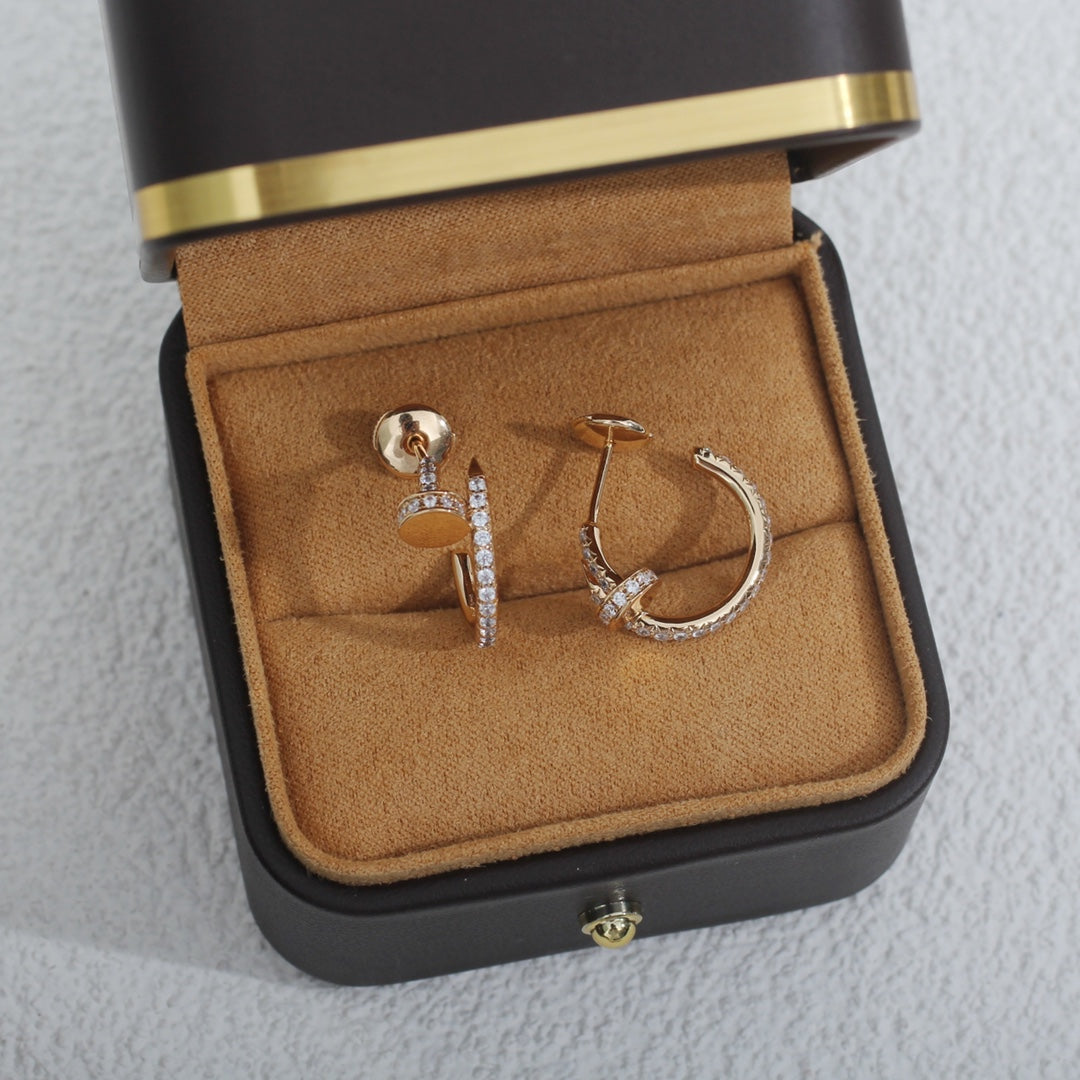 [Windsor Jewelry]JUSTE EARRINGS 12.75MM PINK GOLD DIAMOND