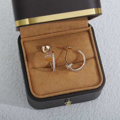 [Windsor Jewelry]JUSTE EARRINGS 12.75MM PINK GOLD DIAMOND