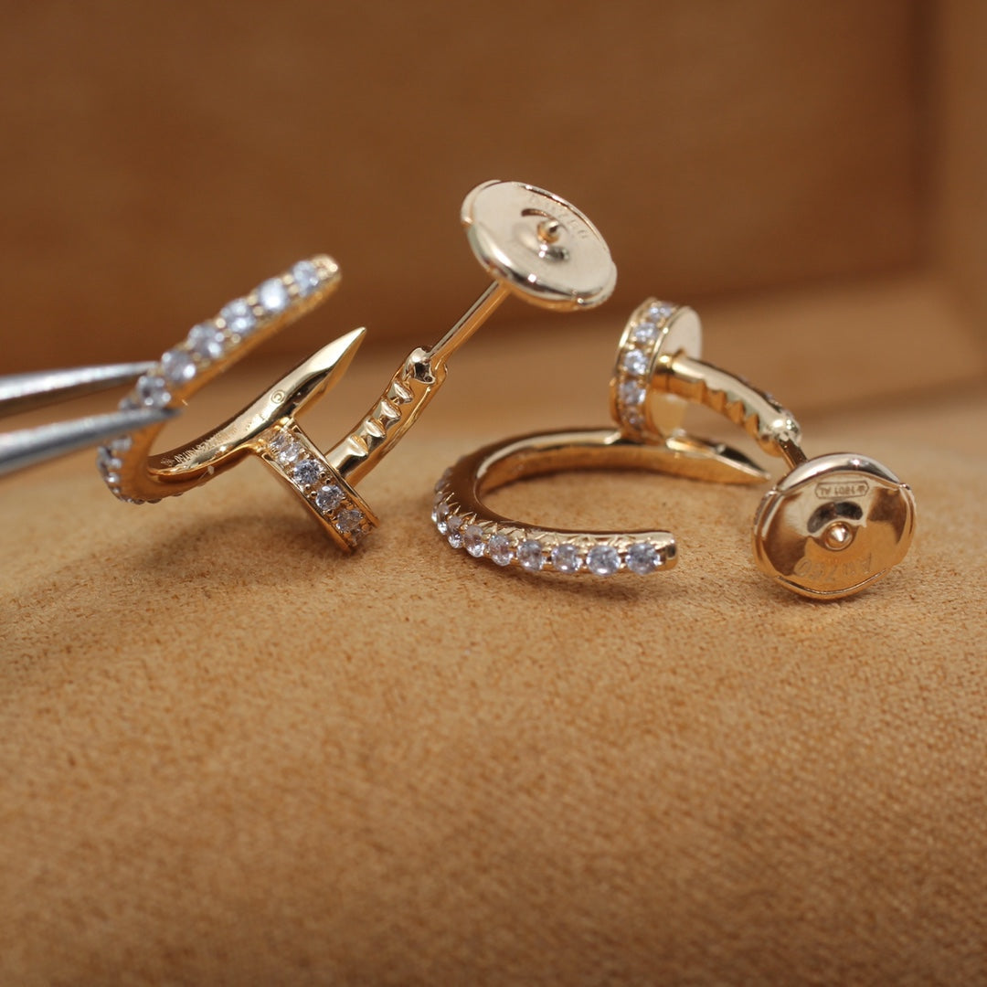 [Windsor Jewelry]JUSTE EARRINGS 12.75MM PINK GOLD DIAMOND
