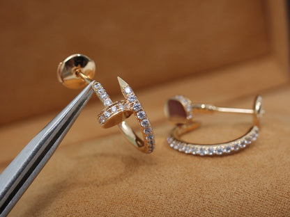 [Windsor Jewelry]JUSTE EARRINGS 12.75MM PINK GOLD DIAMOND