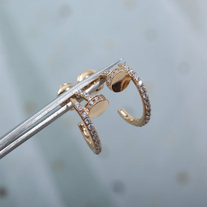 [Windsor Jewelry]JUSTE EARRINGS 12.75MM PINK GOLD DIAMOND