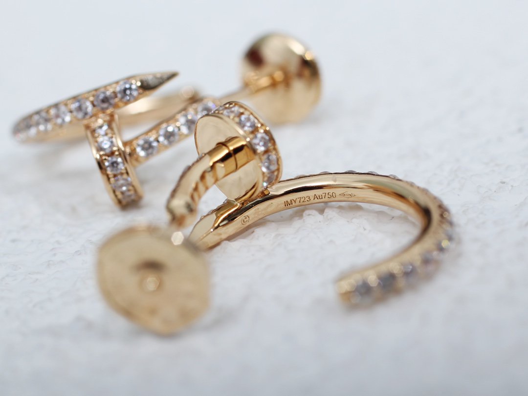 [Windsor Jewelry]JUSTE EARRINGS 12.75MM PINK GOLD DIAMOND
