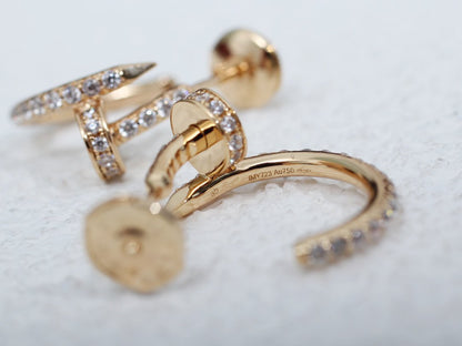 [Windsor Jewelry]JUSTE EARRINGS 12.75MM PINK GOLD DIAMOND