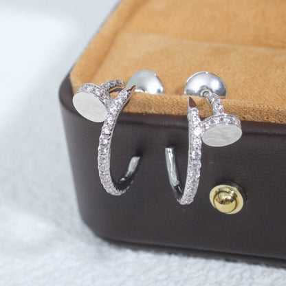 [Windsor Jewelry]JUSTE EARRINGS 12.75MM SILVER DIAMOND