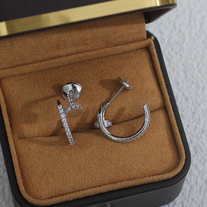 [Windsor Jewelry]JUSTE EARRINGS 12.75MM SILVER DIAMOND