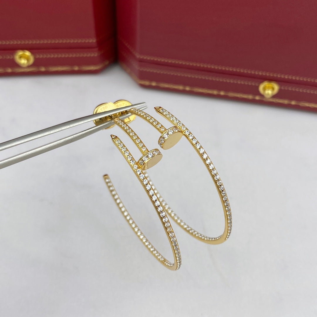 [Windsor Jewelry]JUSTE EARRINGS FULL DIAMONDS 1.8MM