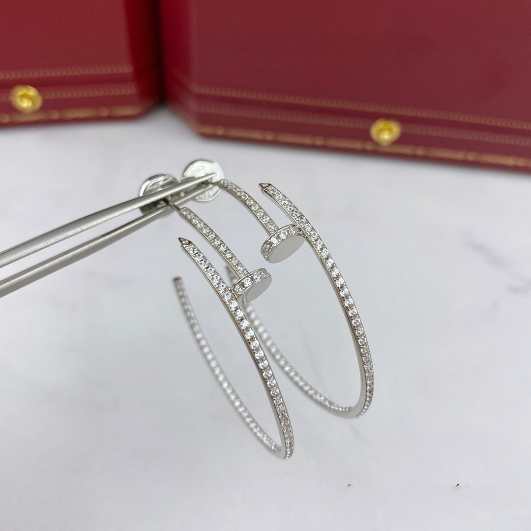 [Windsor Jewelry]JUSTE EARRINGS FULL DIAMONDS 1.8MM