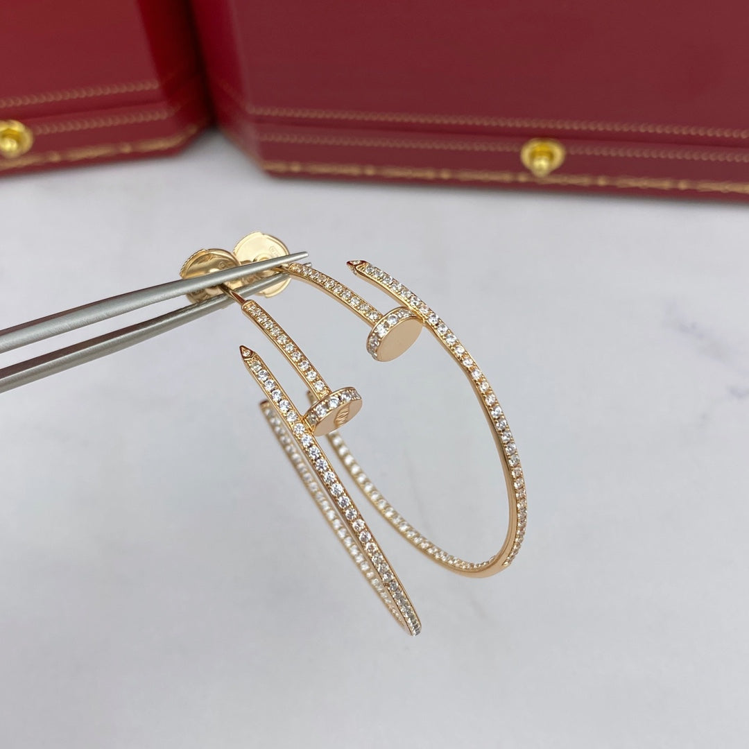 [Windsor Jewelry]JUSTE EARRINGS FULL DIAMONDS 1.8MM