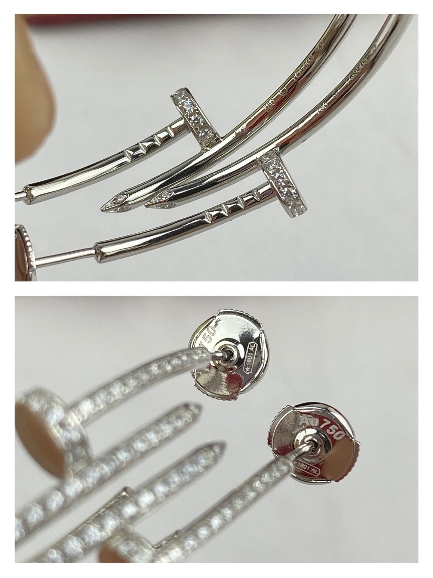 [Windsor Jewelry]JUSTE EARRINGS FULL DIAMONDS 1.8MM