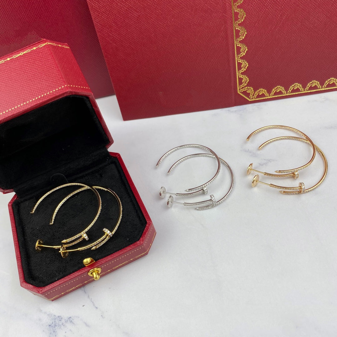 [Windsor Jewelry]JUSTE EARRINGS FULL DIAMONDS 1.8MM