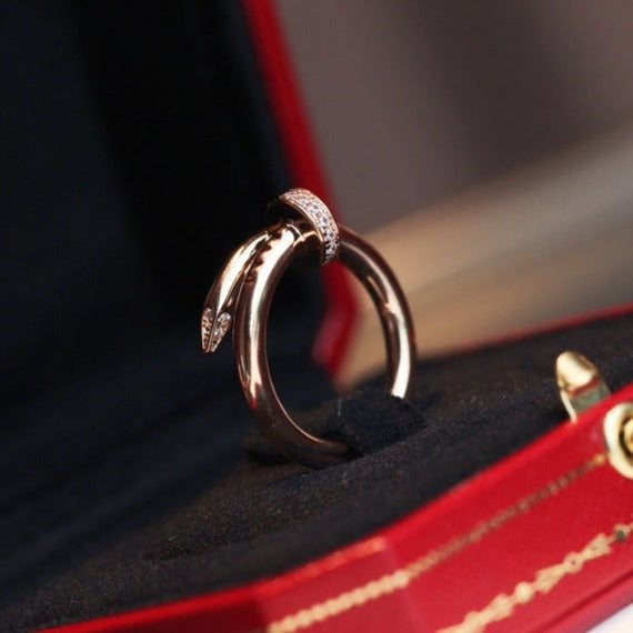 [Windsor Jewelry]JUSTE RING 2.65MM PINK GOLD DIAMOND