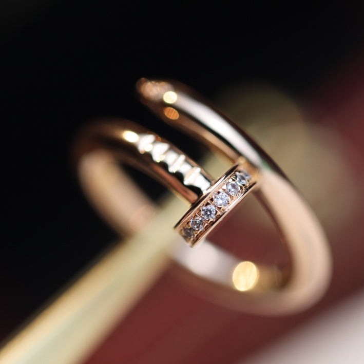 [Windsor Jewelry]JUSTE RING 2.65MM PINK GOLD DIAMOND