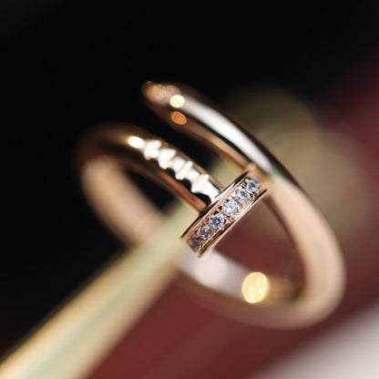 [Windsor Jewelry]JUSTE RING 2.65MM PINK GOLD DIAMOND