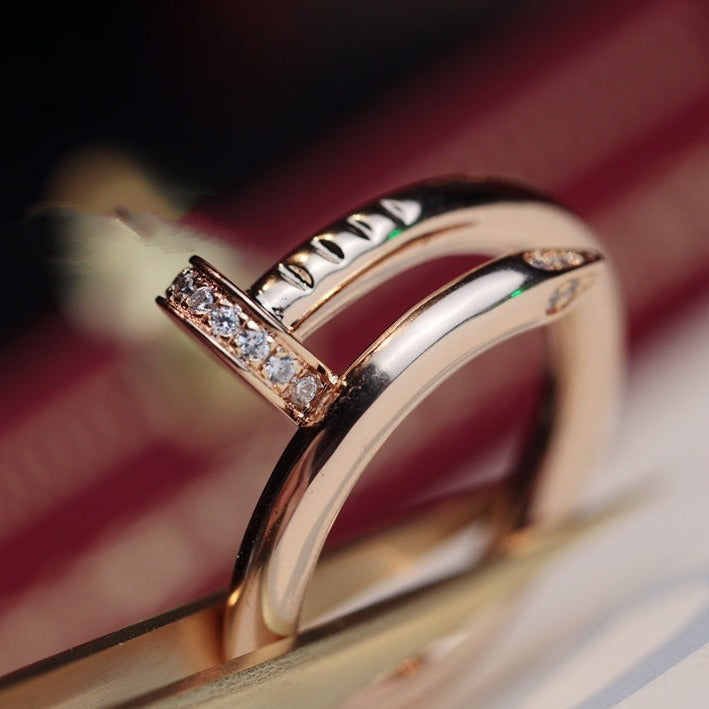 [Windsor Jewelry]JUSTE RING 2.65MM PINK GOLD DIAMOND