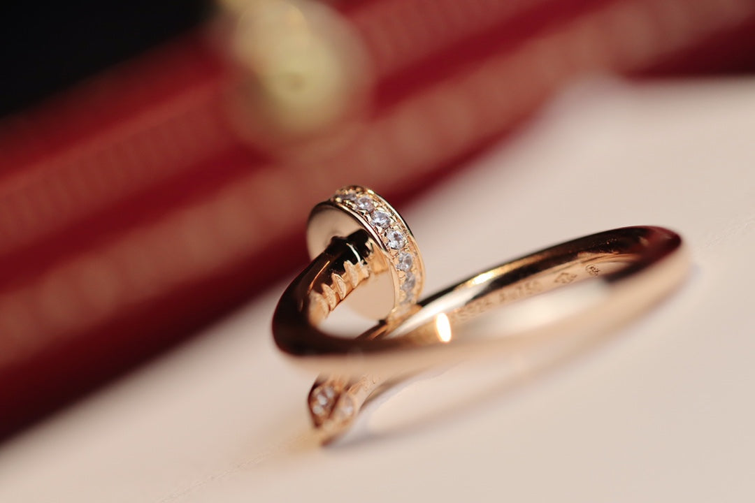 [Windsor Jewelry]JUSTE RING 2.65MM PINK GOLD DIAMOND