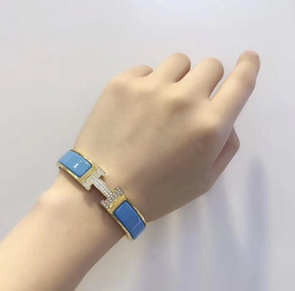 [Windsor Jewelry]H CLOUD BLUE BRACELET GOLD DIAMOND