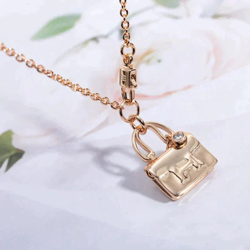 [Windsor Jewelry]AMULETTE PEDANT ROSE GOLD NECKLACE