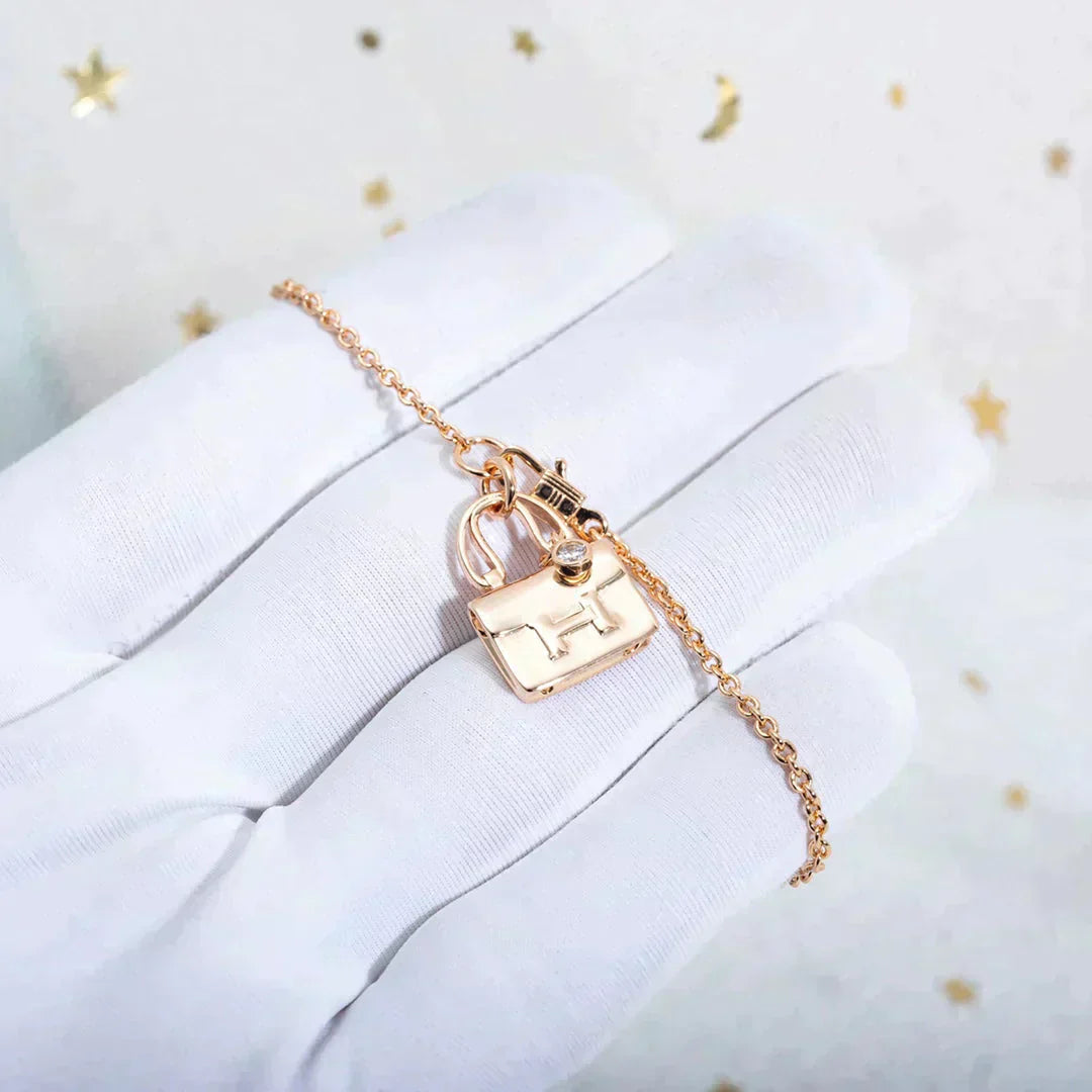 [Windsor Jewelry]AMULETTE PEDANT ROSE GOLD NECKLACE