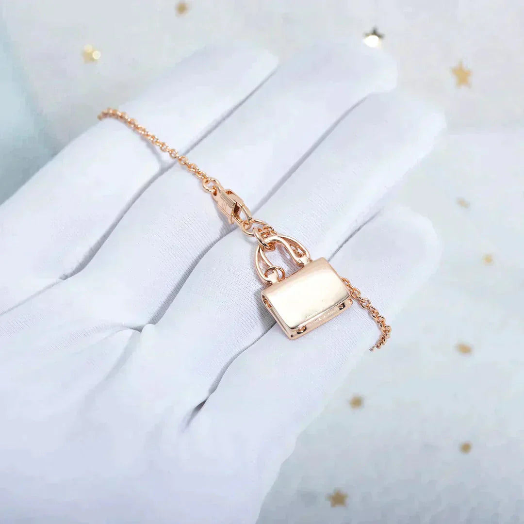 [Windsor Jewelry]AMULETTE PEDANT ROSE GOLD NECKLACE