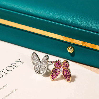 [Windsor Jewelry]TWIN BUTTERFLY DIAMOND RING
