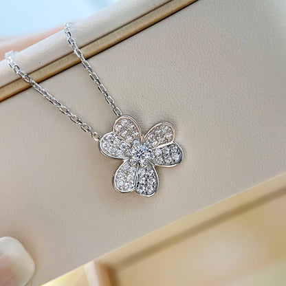 [Windsor Jewelry]CLOVER DIAMOND NECKLACE SILVER