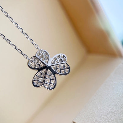 [Windsor Jewelry]CLOVER DIAMOND NECKLACE SILVER