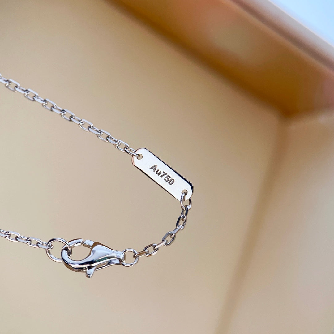 [Windsor Jewelry]CLOVER DIAMOND NECKLACE SILVER