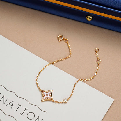 [Windsor Jewelry]STAR 1 DIAMOND PINK GOLD BRACELET