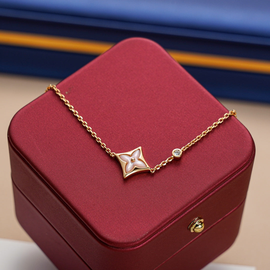 [Windsor Jewelry]STAR 1 DIAMOND PINK GOLD BRACELET