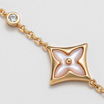 [Windsor Jewelry]STAR 1 DIAMOND PINK GOLD BRACELET