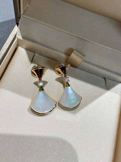 [Windsor Jewelry]DREAM MOP 1 DIAMOND EARRINGS
