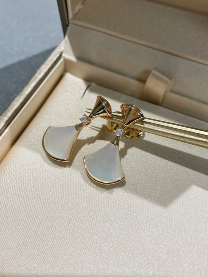 [Windsor Jewelry]DREAM MOP 1 DIAMOND EARRINGS