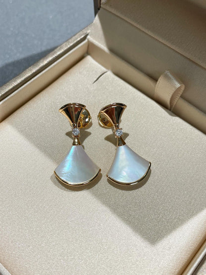 [Windsor Jewelry]DREAM MOP 1 DIAMOND EARRINGS