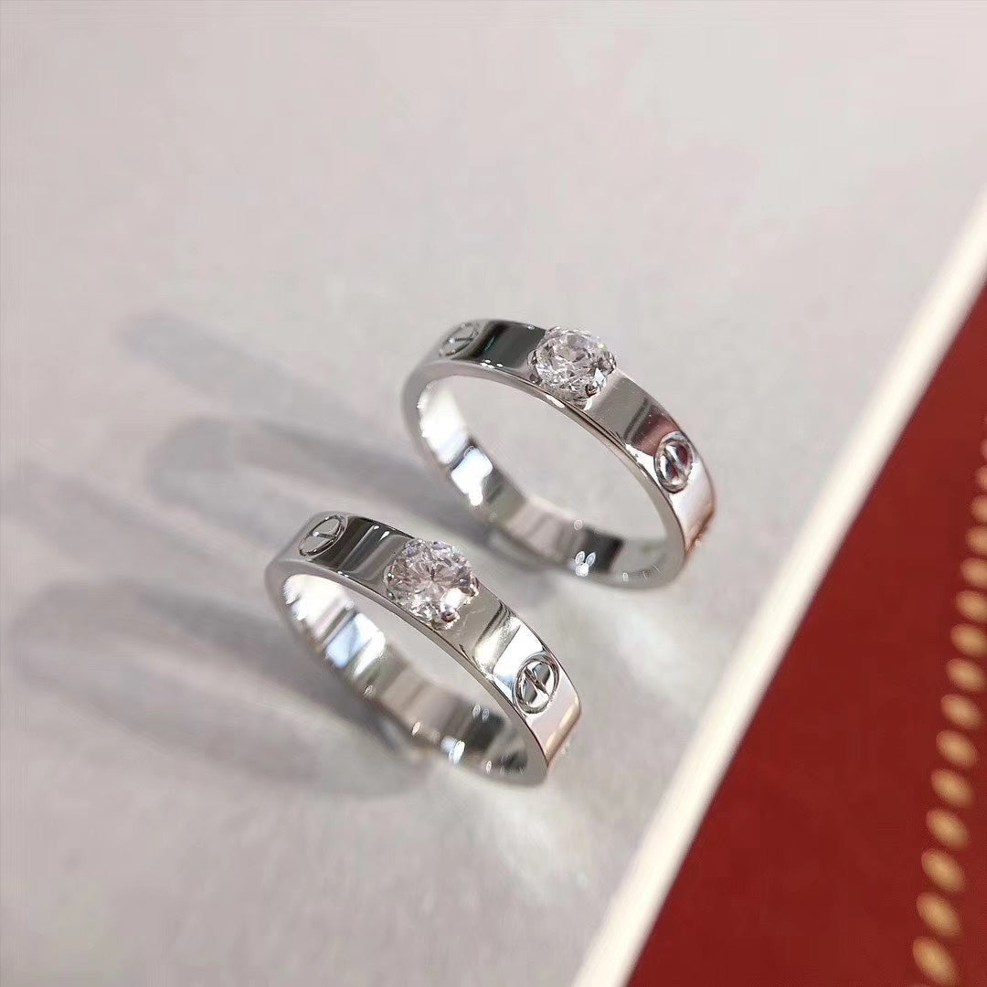 [Windsor Jewelry]LOVE RING 3.6MM 1 BIG DIAMOND