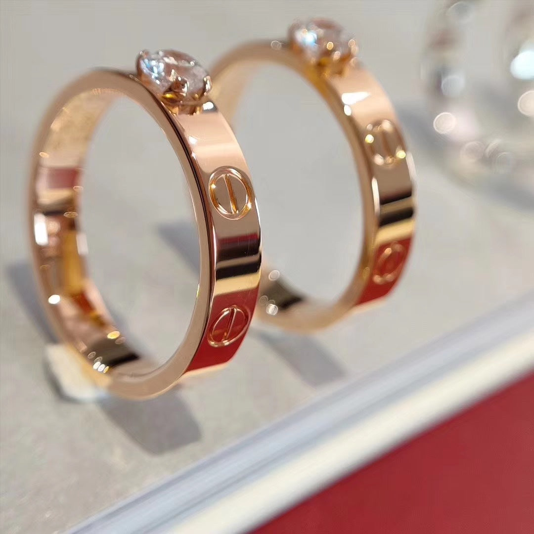 [Windsor Jewelry]LOVE RING 3.6MM 1 BIG DIAMOND