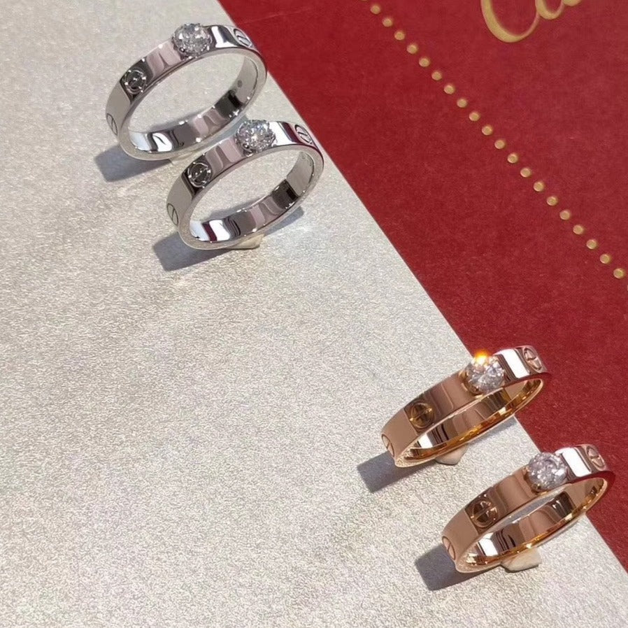 [Windsor Jewelry]LOVE RING 3.6MM 1 BIG DIAMOND