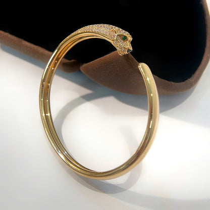 [Windsor Jewelry]PANTHERE GOLD DIAMOND OPEN BRACELET