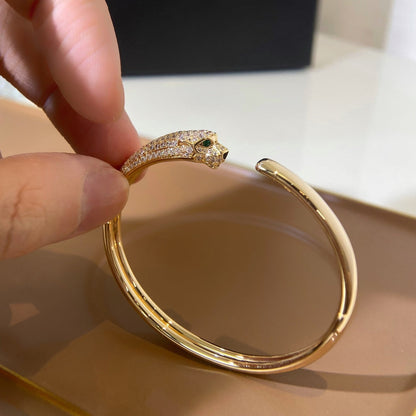 [Windsor Jewelry]PANTHERE GOLD DIAMOND OPEN BRACELET